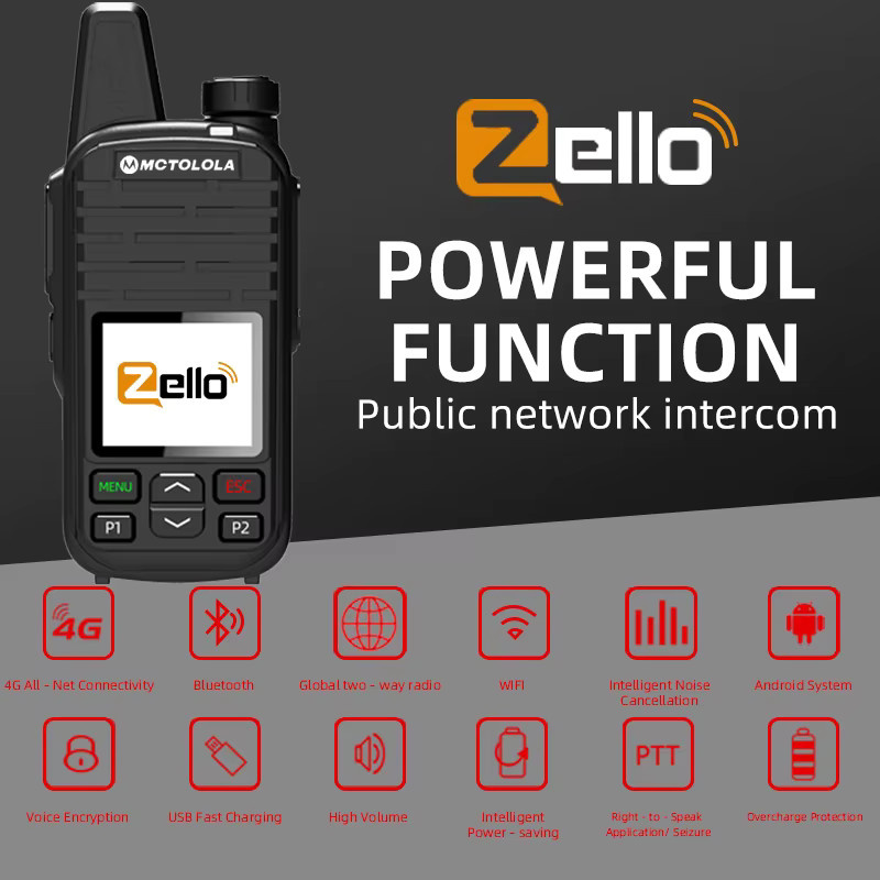 Motorola 4G LTE Android Walkie Talkie mit Zello, Bluetooth und Wi-Fi, Schwarz - Bild 5
