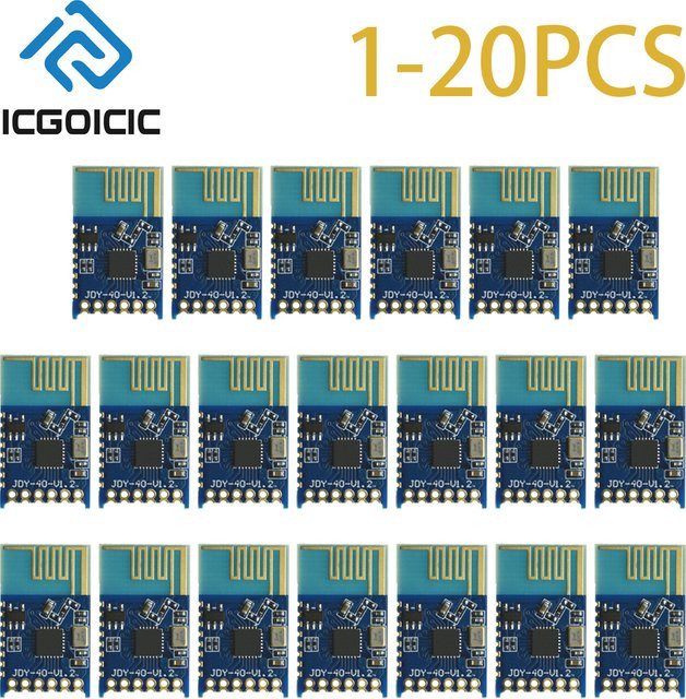 JDY-40 2,4 GHz kabelloser UART-Transceiver mit serieller TTL-Schnittstelle für Arduino und mobile App-Steuerung, Blau - Bild 1