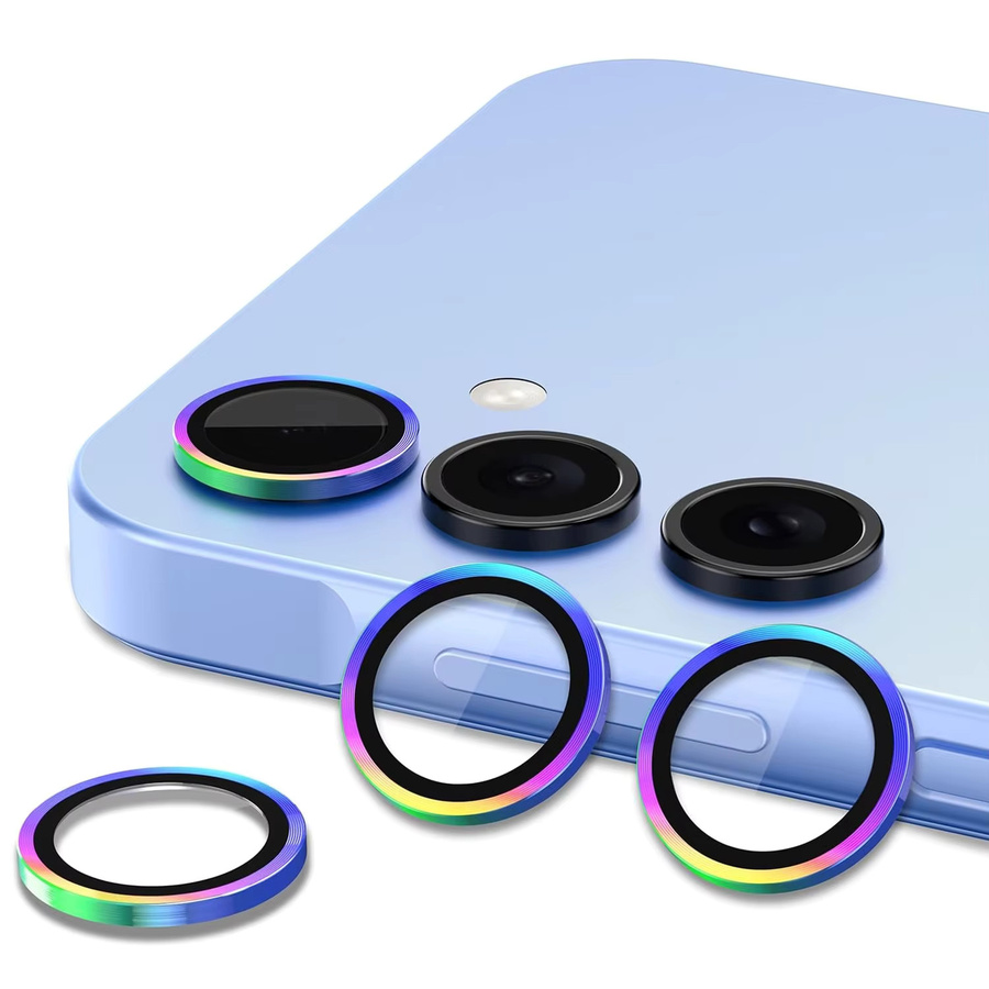 Metall-Kamera-Ringschutz für Samsung Galaxy A57 S25 Ultra S26 Ultra mit HD-Glas-Linsenabdeckung aus Legierung in Silver und Multicolour - Bild 2