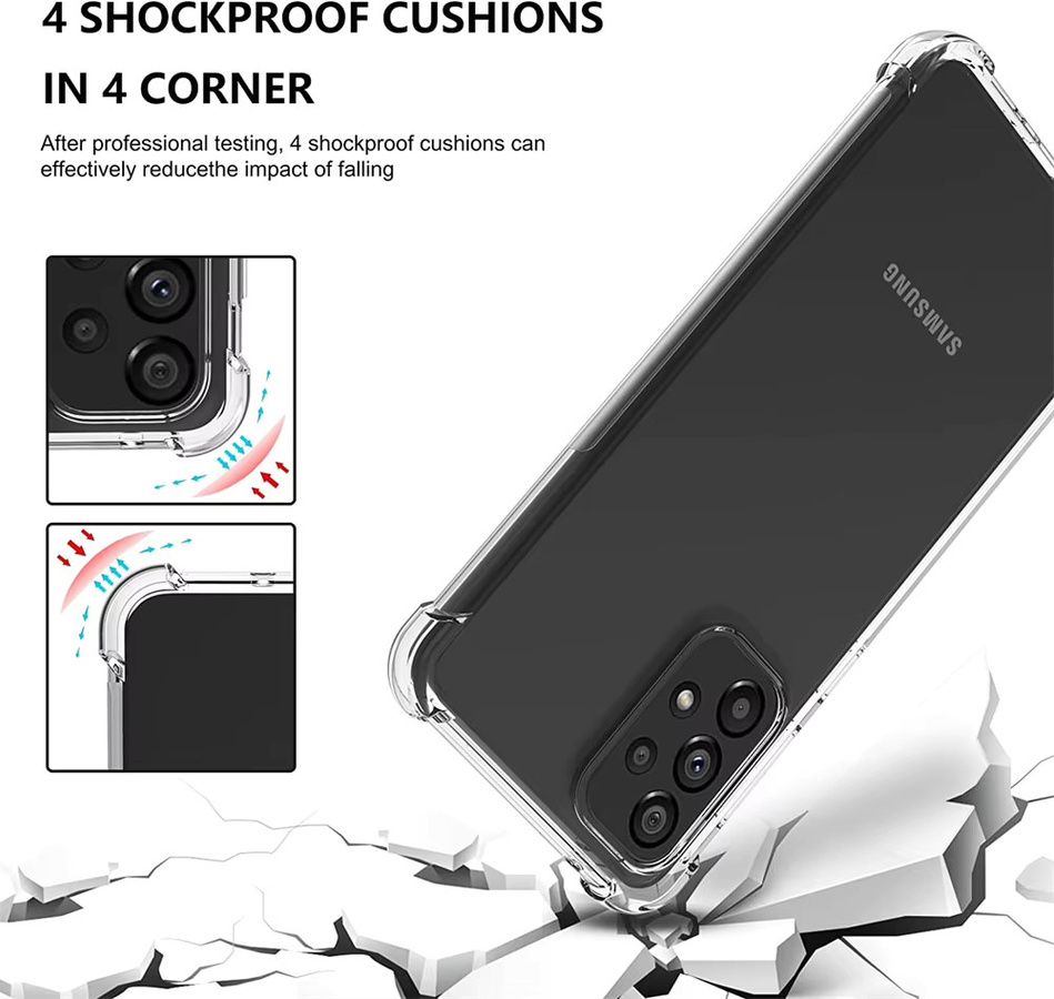 Stoßfeste transparente Silikonhülle für Samsung Galaxy A-Serie (A12, A13, A14, A22, A23, A24, A32, A33, A34, A52, A53, A54, A72, A73 5G) Soft Cover Case - Bild 2