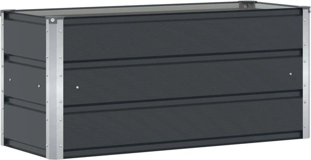 vidaXL Pflanzkübel aus Stahl in Anthrazit, B/T/H: 100 x 40 x 45 cm - Bild 1