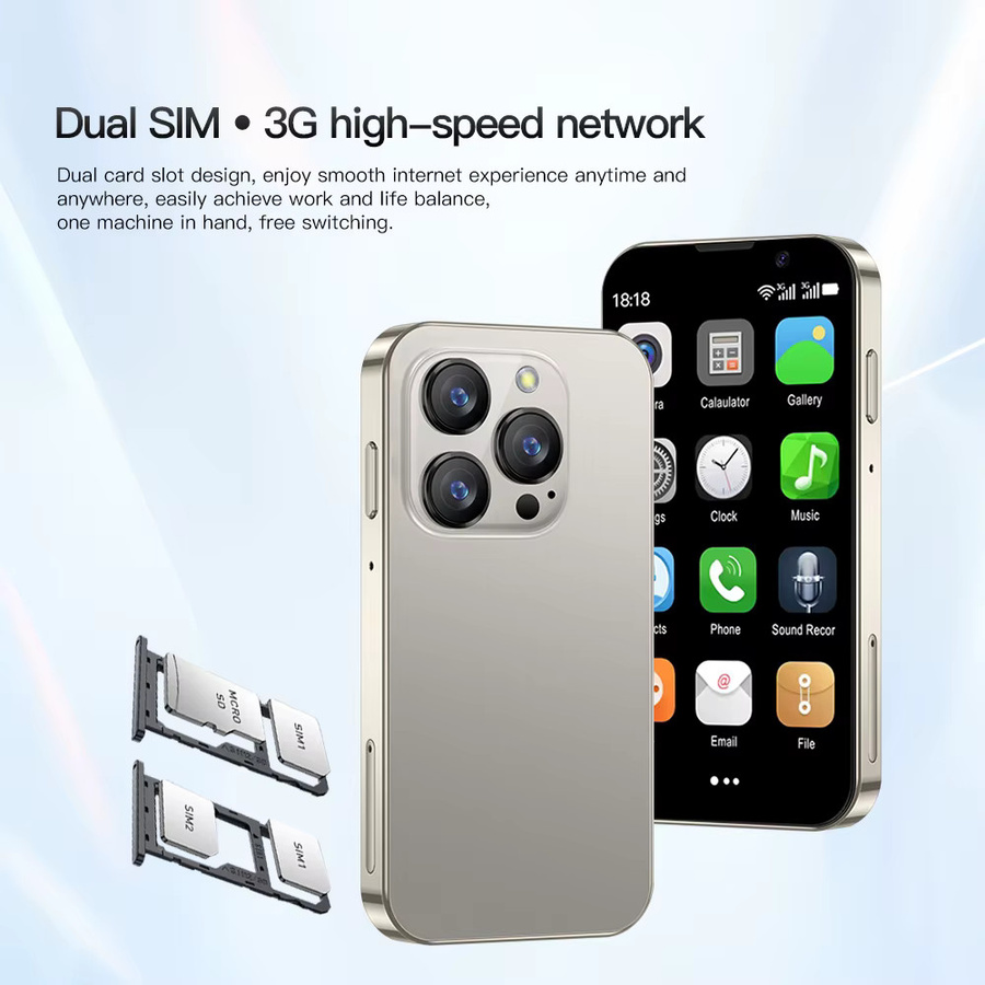 SERVO 16SE Mini-Android-Smartphone in Pink mit 16 GB ROM, 3,0 Zoll Display, Dual SIM, Wifi, GPS und Face Unlock - Bild 2