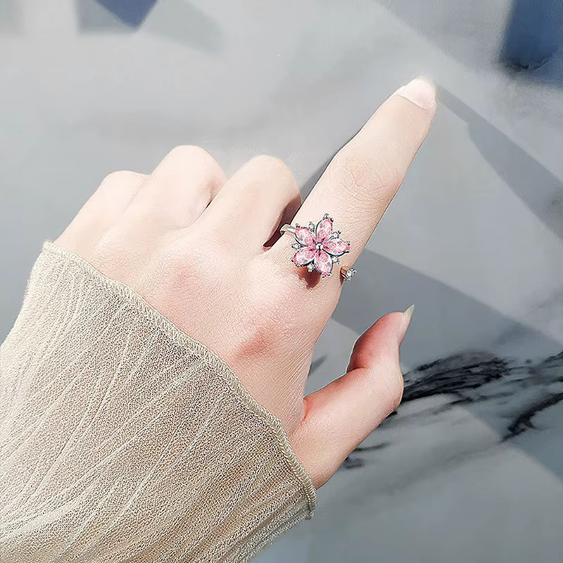Lynne Ring, 925 Silber, Zirkonia, Sakura, Damen - Bild 2