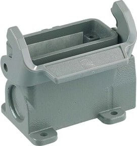 Harting Sockelgehäuse HAM 10A-ASG-LB-M25 19200100251 aus Aluminium in Grau - Bild 1
