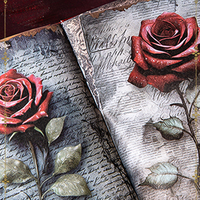 Mr. Paper Druckmaterial Buch mit 32 Blatt Blumen-Charakter-Motiv Rose für romantische Heimdekoration - Bild 1