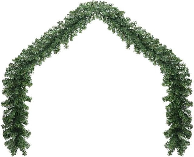 vidaXL Weihnachtsgirlande mit warmweißen LED-Leuchten, Grün, Länge: 5 m - Bild 1