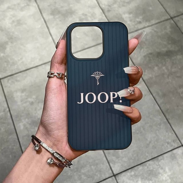 Luxus Mode J-Joop Silikon Handyhülle mit geriffeltem Design für Apple iPhone 16 15 14 13 12 11 Pro Max Plus Pro in Blau - Bild 1