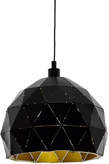 Eglo Pendelleuchte Roccaforte modern aus Stahl in Schwarz oder Gold, B/T/H: 30 x 29,5 x 22,5 cm - Bild 1