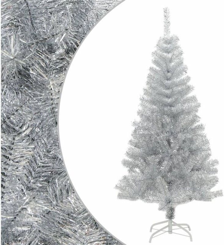 Künstlicher Weihnachtsbaum in Silber mit Metallständer von Vidaxl, Höhe: 120 cm - Bild 1