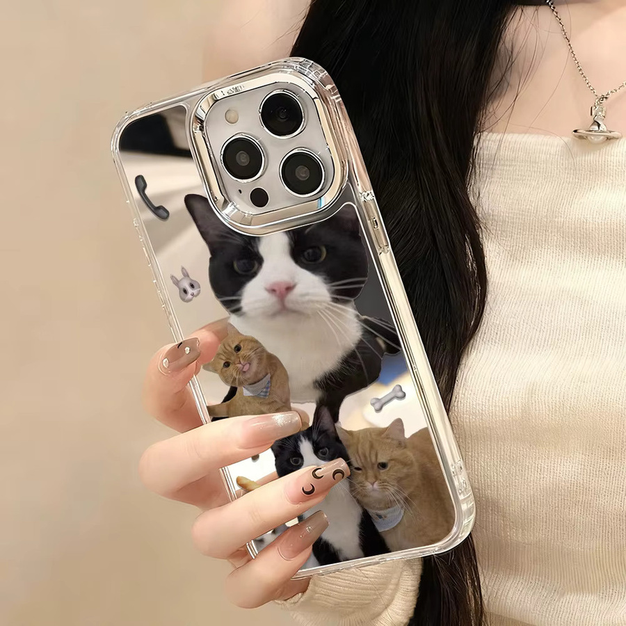 Luxus Make-Up Spiegel Handyhülle für Apple iPhone 17 Pro Max 16 15 14 13 12 in Transparent - Bild 5
