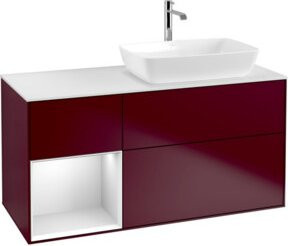 V&B Waschtischunterschrank Finion mit Wandbeleuchtung in Weiß, B/T/H: 120 x 50,1 x 50,1 cm - Bild 1