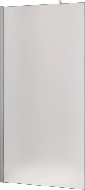 AICA Walk In Duschkabine mit Milchglas und Nano-Beschichtung, B: 90 cm, H: 200 cm, Farbe: Weiß/Silber - Bild 1