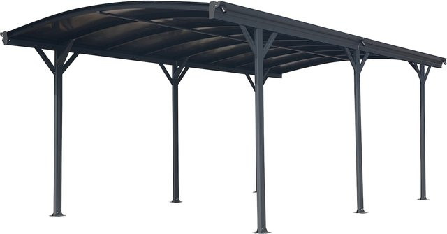 Westmann Aluminium Rundbogen-Carport Stockholm mit Runddach aus Doppelstegplatten, B/T: 576 x 300 cm, Höhe: 220 cm, anthrazit - Bild 1