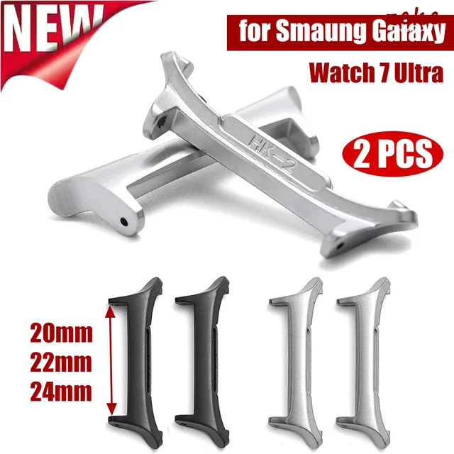 crazyband Uhrenadapter für Samsung Galaxy Watch 7 Ultra, Edelstahl, Silber - Bild 1
