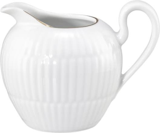 Seltmann Weiden Milchkännchen Amina aus Porzellan in Weiß mit Goldrand, 170 ml - Bild 1