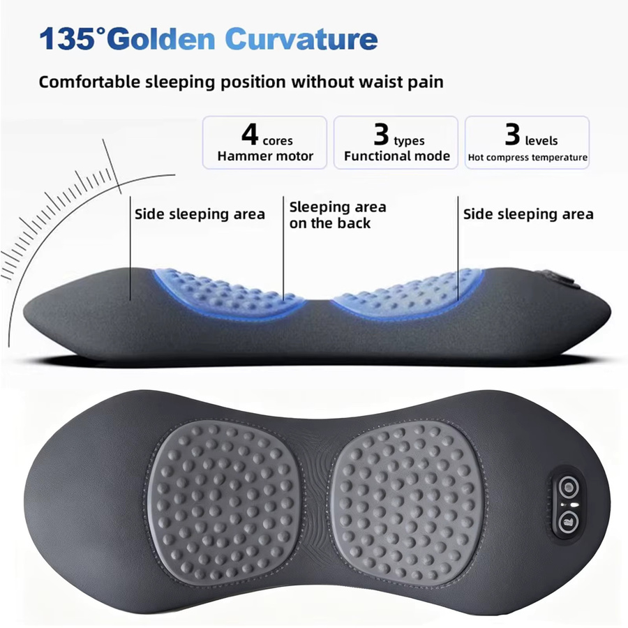 Vilnason 3-in-1 Shiatsu Tiefengewebe Rückenmassagegerät zur Schmerzlinderung für Schulter, Taille und Unterrücken - Bild 4