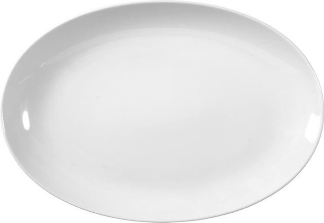 Seltmann Weiden Servierplatte Rondo Liane aus Porzellan in Weiß, B: 35,1 cm, T: 24,2 cm - Bild 1
