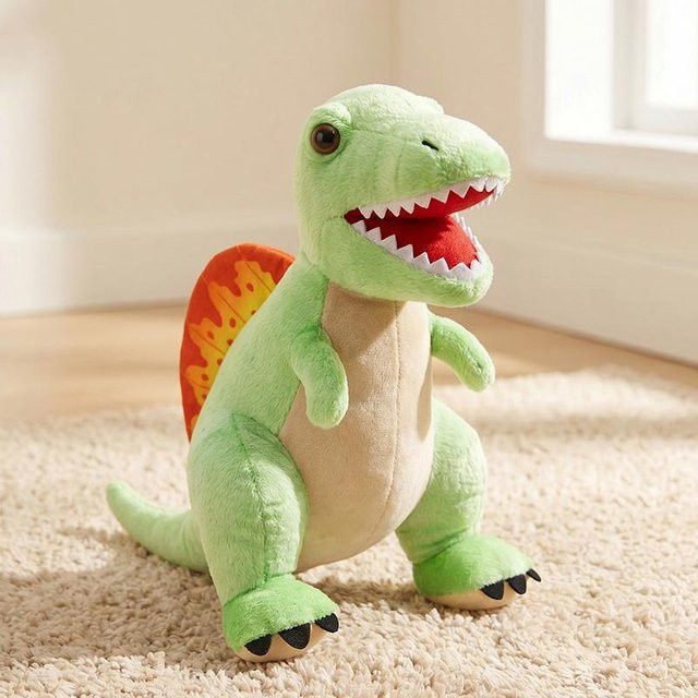 Yiran Health & Beauty Kawaii Dinosaurier Plüschtier, Grün, 25cm - Bild 1