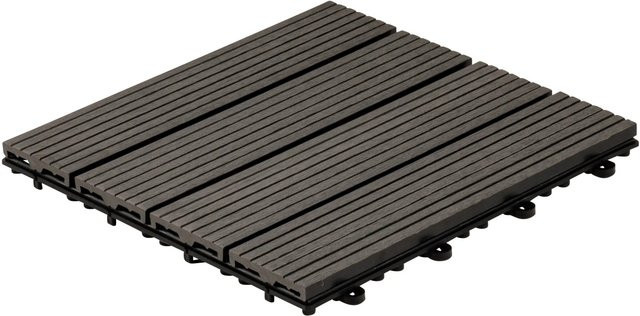 Home Deluxe WPC Klickfliesen Bavaro Anthrazit, 6 m², B/B: 30 x 30 cm - Bild 2