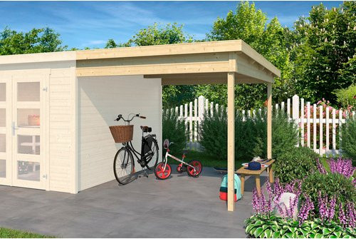 LASITA MAJA Anbau Zambezi 3 für Gartenhäuser aus Fichtenholz in Braun, Breite: 250 cm, Länge: 300 cm - Bild 2