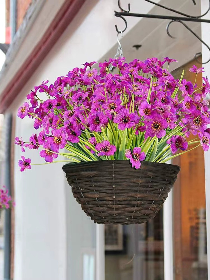 TTCY Künstliches violettes Gras für Hochzeitsfloristik, Dekoration und DIY-Geschenke - Bild 4