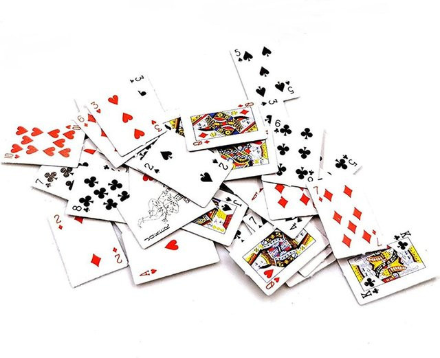 TOMTOP JMS Mini-Spielkarten Poker 3-teiliges Set schwarz und bunt - Bild 1