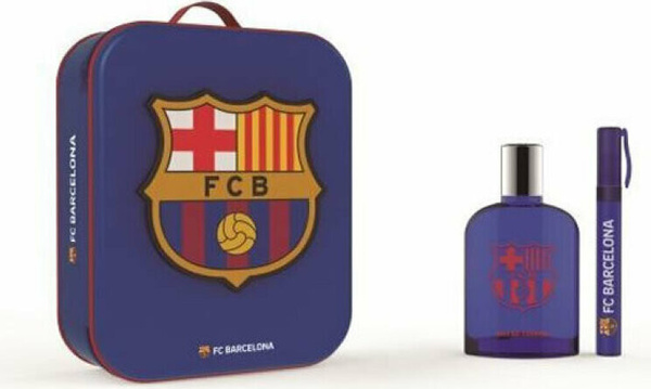 Air-Val FC Barcelona Eau de Toilette Set, 100 ml, 10 ml, Kosmetiktasche
