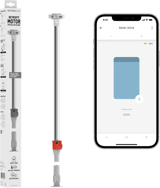 MotionBlinds Retrofit Rollomotor in Silber - Bild 1