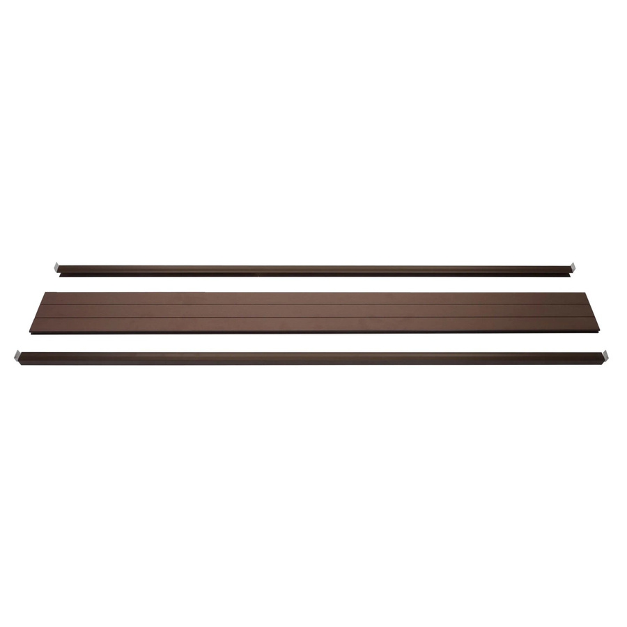 MCW Abschluss-Set für WPC-Sichtschutz Savoie mit Abschlussprofil Windschutz und WPC-Pfosten, braun, Höhe: 180 cm - Bild 2