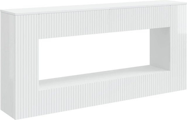 vidaXL Konsolentisch in Weiß Hochglanz aus Holzwerkstoff, B/T/H: 155 x 29 x 74 cm - Bild 1