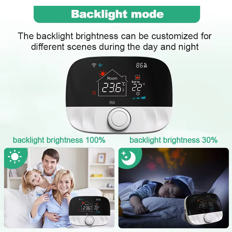 Tuya Smart Home Wifi Thermostat in Weiß zur App-Steuerung für Gas-Kessel mit Alexa und Google Home Integration - Bild 3