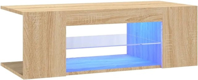 vidaXL TV-Schrank mit LED-Leuchten in Sonoma-Eiche, B/T/H: 90 x 39 x 30 cm - Bild 1