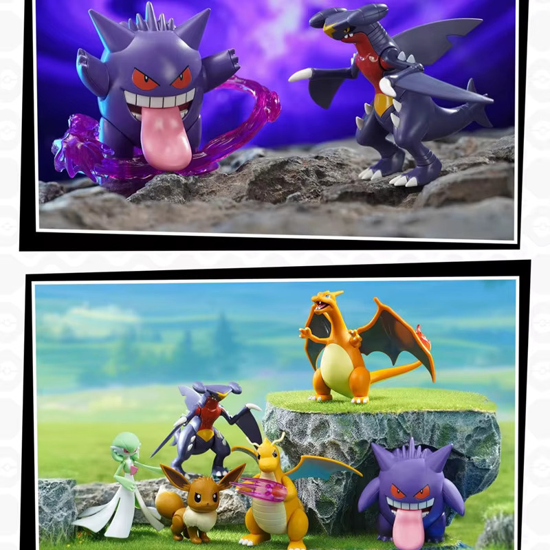Keeppley Pokémon Gengar Charizard Eevee Dragonite Gardevoir Garchomp, Anime Figur Modell, Blind Box - Bild 3