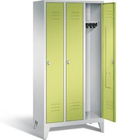 C+P Garderobenschrank Classic aus Stahl mit Viridingrün Front und lichtgrauem Korpus, H x B x T: 185 x 90 x 50 cm - Bild 1