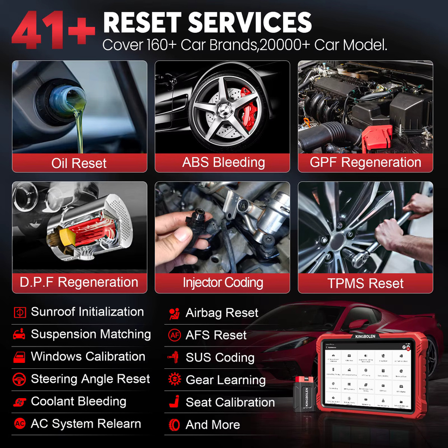 KINGBOLEN K10 PRO ELITE OBD2-Scanner mit ECU-Codierung, CANFD FCA und allen Systemdiagnosetools für über 40 Servicefunktionen sowie aktive Tests - Bild 5