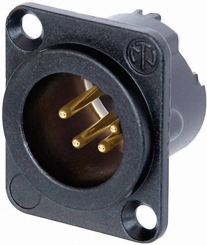 Neutrik NC4MD-LX-B XLR-Flanschstecker mit 4 Polen in Schwarz - Bild 1