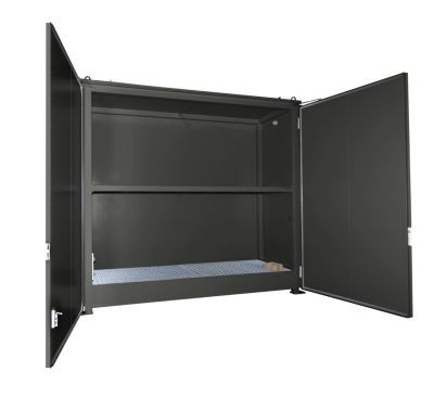 Isolierter Regalcontainer BAUER CEH 36-2 aus Stahl mit Doppelflügeltor in Grau, B/T/H: 385 x 150 x 355 cm - Bild 1