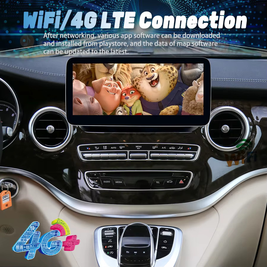 NAVIRIDER Löwenmaul 685 Android-Bildschirm für Mercedes Benz V-Klasse W447 V260 V250 V220 mit GPS und Carplay in Schwarz - Bild 2