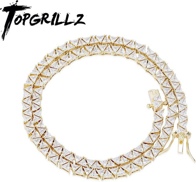TOPGRILLZ Halskette, Zirkonia, Gold, Damen - Bild 1