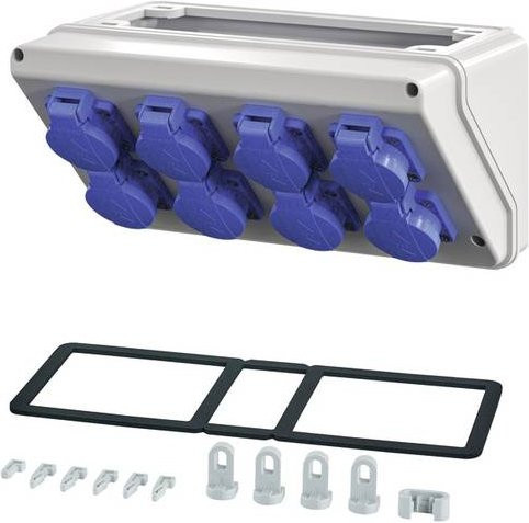 Hensel CEE Stromverteiler Mi CB 18 20001453 Wandmontage 230 V Weiß - Bild 1