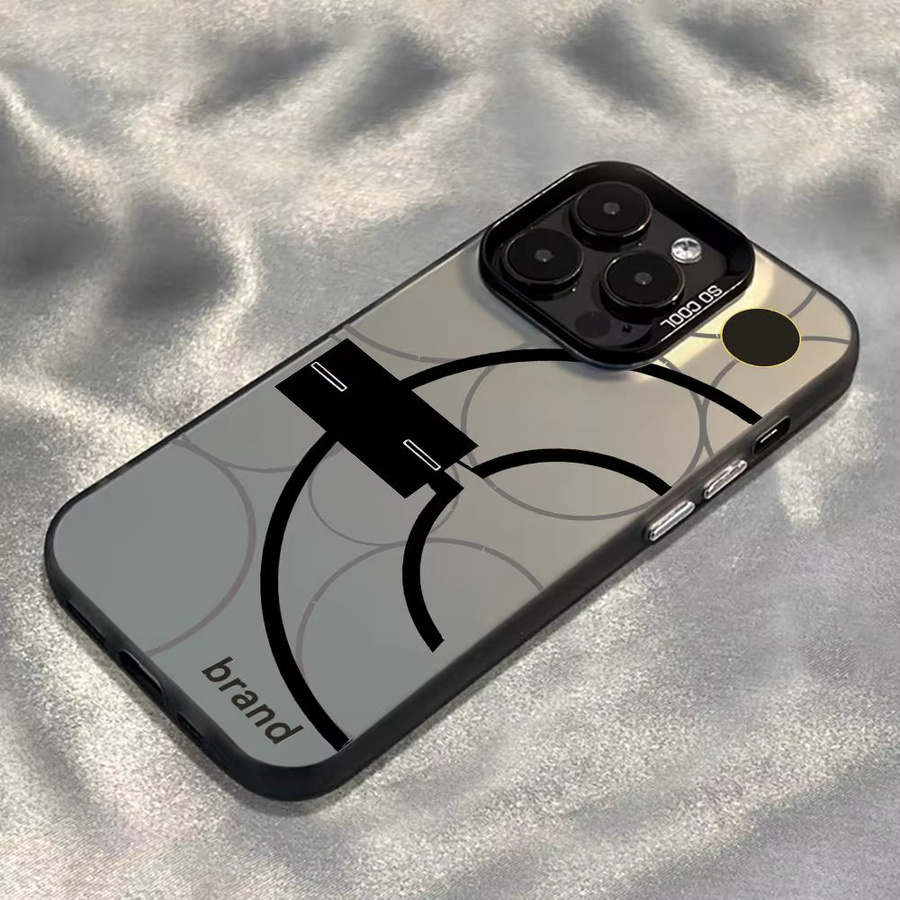 Smartphone Schutzhülle lMDColor Silber mit S-Steine Kreis Design für iPhone 17 16e 15 14 13 12 11 Pro Max Plus - Bild 2