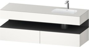 Duravit Einbauwaschtisch-Möbel-Set Qatego in Grau und Weiß, B/T/H: 160 x 50 x 60 cm - Bild 1