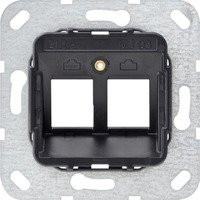 Gira Modular Jack 3 2-fach Unterputz Tragring in Schwarz mit Schraubbefestigung - Bild 1