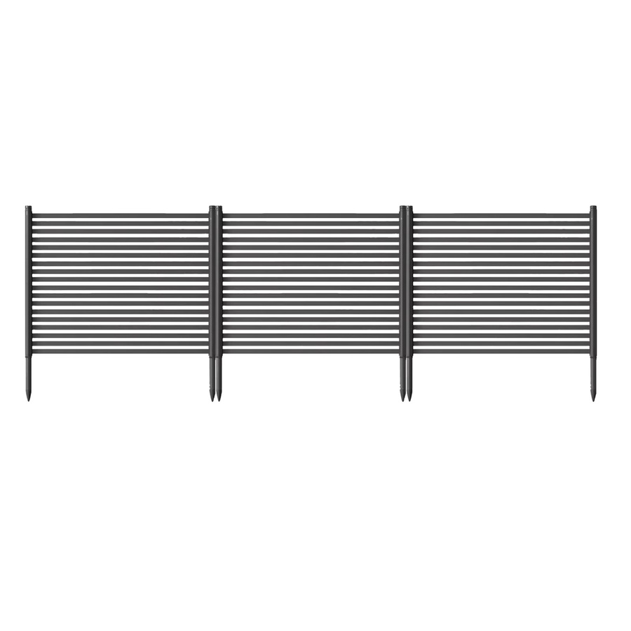 HiMISS No-Dig Outdoor Sichtschutz-Zaun-Set, 3-teiliger freistehender Metallzaun aus rostfreiem Edelstahl, Farbe: Braun, Höhe: 270 cm - Bild 3