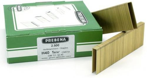 Prebena Heftklammern-Set H40CNKHA, silber, galvanisiert, 3100 Stück, Länge: 40 mm, Breite: 8,6 mm - Bild 1
