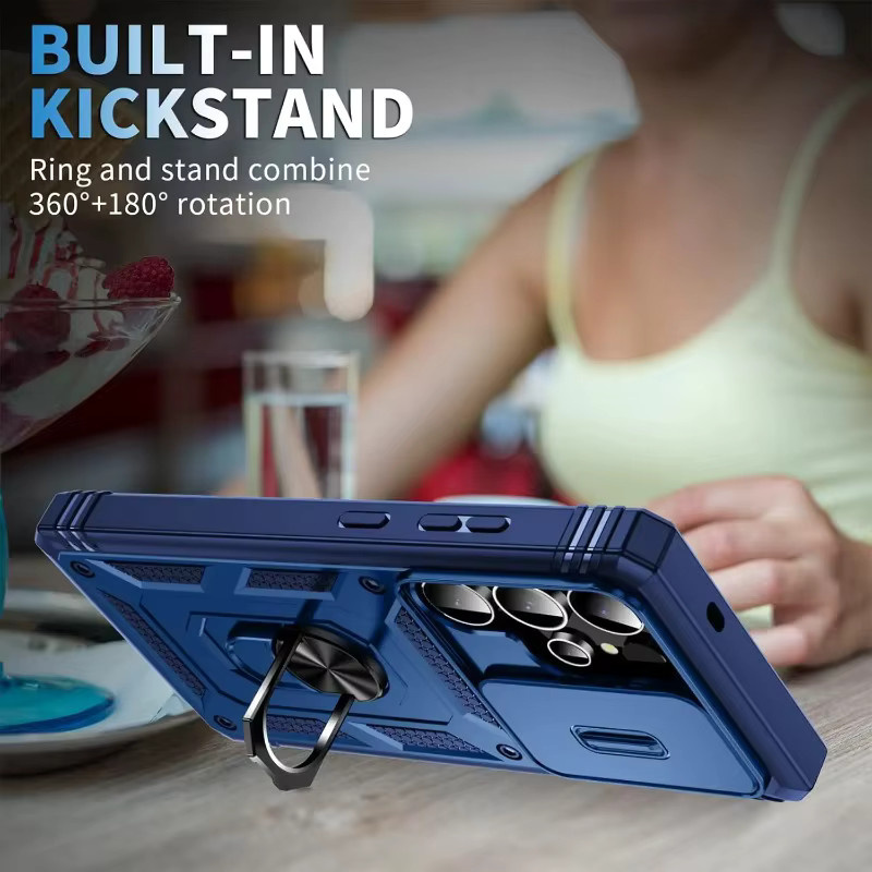 Heavy Duty Armor Defender OTT-BOX Schutzhülle für Samsung Galaxy S26 Ultra, S25 FE Edge, S24 und S23 Plus mit Ringhalter in Grün oder Blau - Bild 6