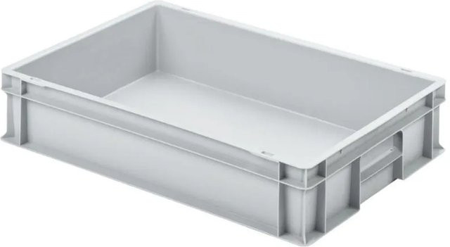PROREGAL Eurobehälter Transportbox mit geschlossenem Griff, Grau, H x B x T: 12 x 40 x 60 cm - Bild 1