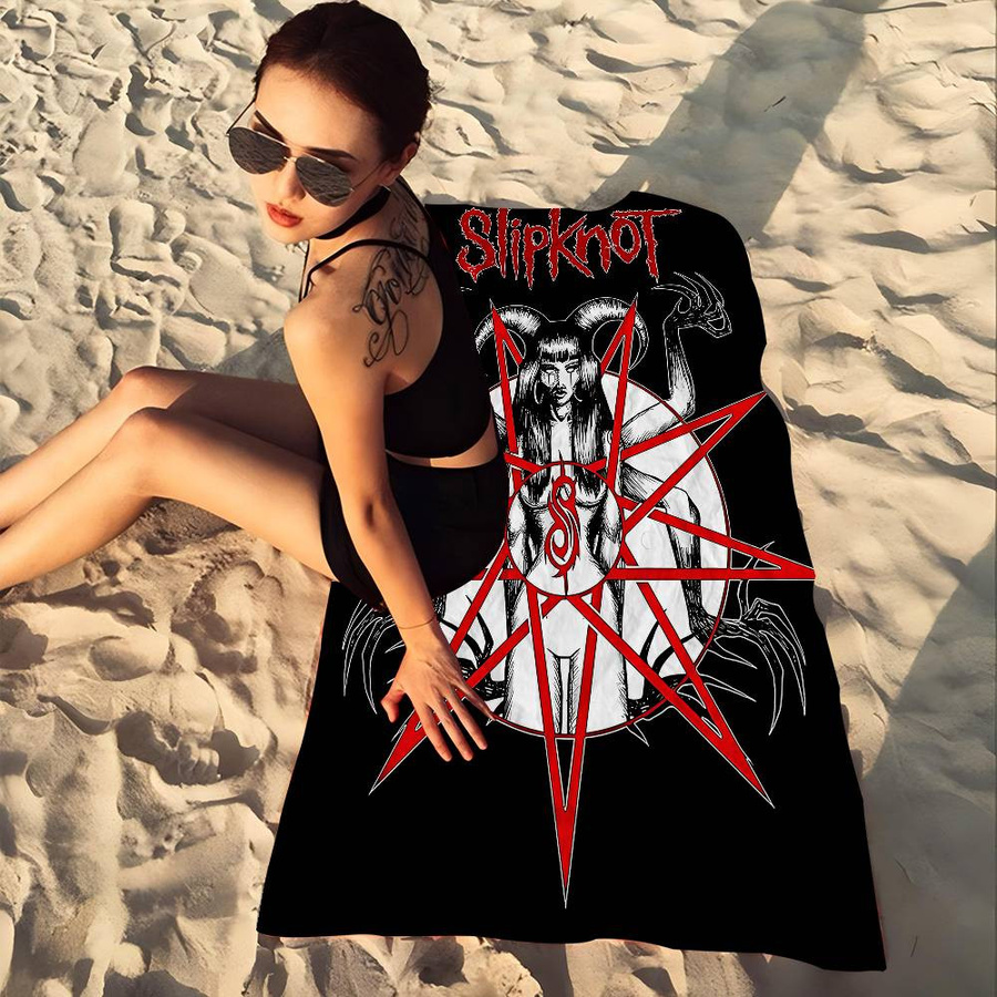 Ka Chen Muda Strandtuch Slipknot Design Mikrofaser Bunt B/H: 30 x 60 cm - Bild 5
