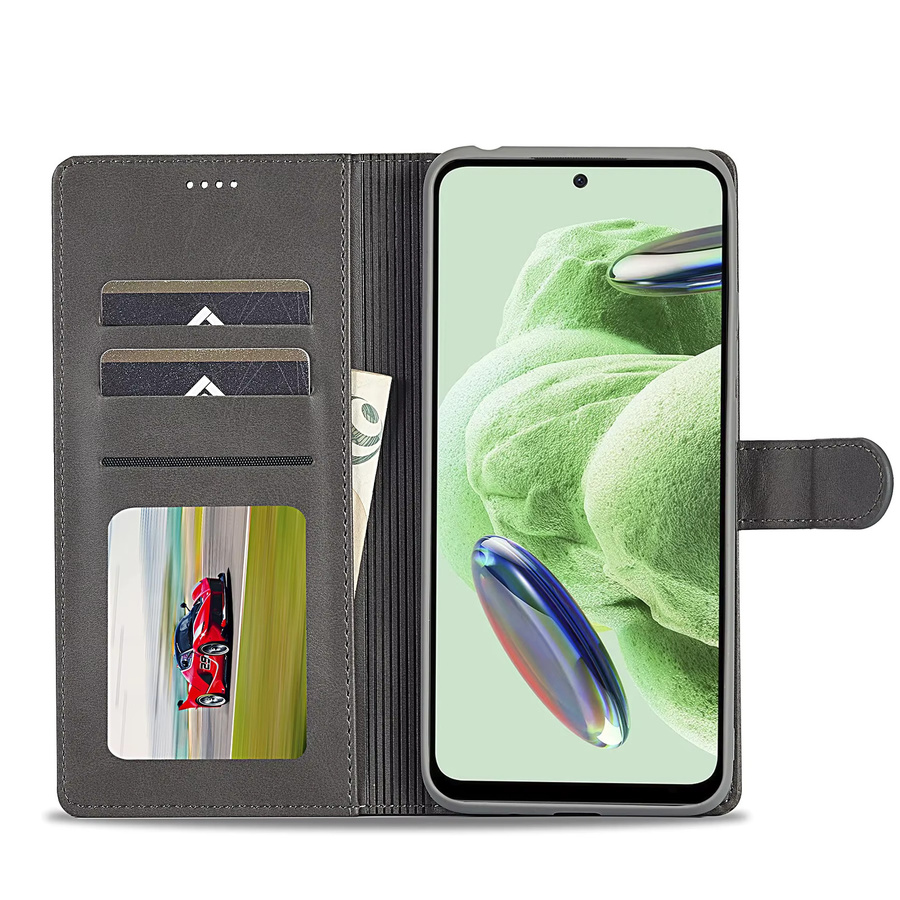 Luxus Leder Flip Hülle für Xiaomi 15T Pro 14T 13T Pro Poco X7 Pro X6 X5 Pro M6 C75 Pro Brieftasche Stoßfest Business Schutzhülle in Schwarz - Bild 2