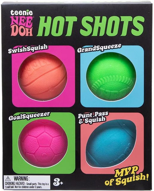 NeeDoh Wirbel Teenie Stressbälle, 4-teiliges Set, black - Bild 1